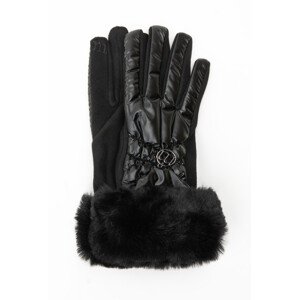 Monnari Rukavice Dámské rukavice s kožešinou Black L/XL