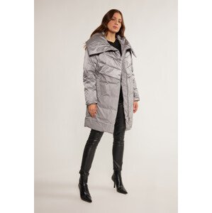 Monnari Kabáty Prošívaný kabát s objemnou kapucí Grey 36
