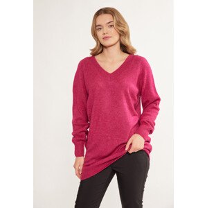 Monnari Svetry a kardigany Hladký svetr s delším střihem Růžová barva L/XL