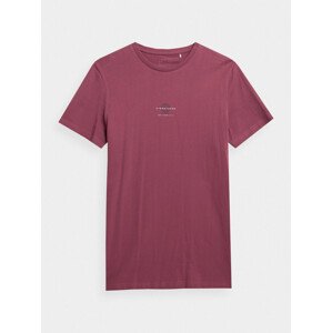 Pánské bavlněné tričko 4FAW23TTSHM0889-62S vínové - 4F L
