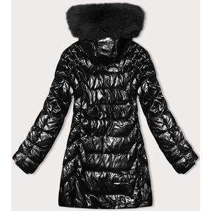 Černá vypasovaná zimní bunda s kapucí J Style (16M9122-392) černá S (36)