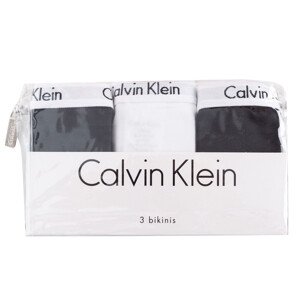 Dámské kalhotky Calvin Klein spodní prádlo 3Pack QD3588E Black/White XS