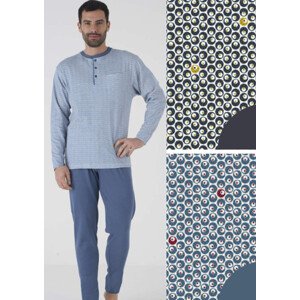 Pánské pyžamo Karelpiu KF5109 Modrá M