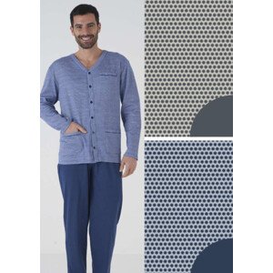Pánské pyžamo Karelpiu KF5104 Modrá L