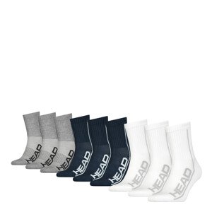 Ponožky HEAD 701222262001 Navy Blue/White/Grey 39-42
