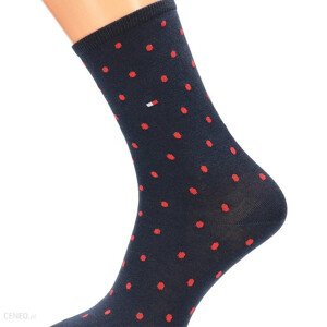 Ponožky Tommy Hilfiger 2Pack 100001493007 Red/Navy Blue/Red Dots Pattern Velikost: 35-38