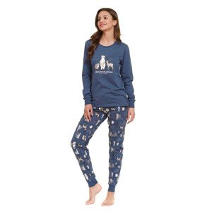 Dámské pyžamo Best Friends s lesními zvířátky modré modrá XL