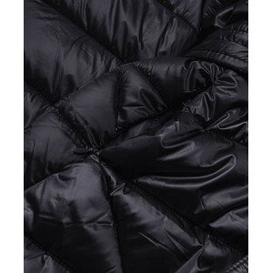 Prošívaný kabát v lilkové barvě s kapucí (AG1-J9069) fialová S (36)