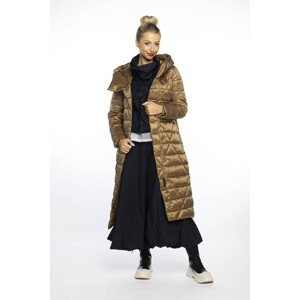 prošívaný kabát s kapucí Hnědá XXL (44) model 19152011 - Ann Gissy