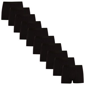10PACK pánské boxerky Nedeto černé 3XL nadměrná velikost