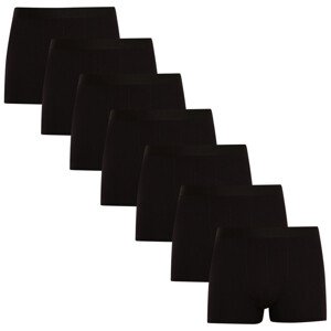 7PACK pánské boxerky Nedeto černé M jednobarevné