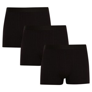 3PACK pánské boxerky Nedeto černé XL nadměrná velikost