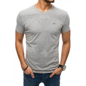 Šedé jednobarevné pánské tričko Dstreet RX4975 L