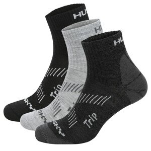 Ponožky Trip 3pack HUSKY černá/sv. šedá/tm. šedá Velikost: M (36-40)