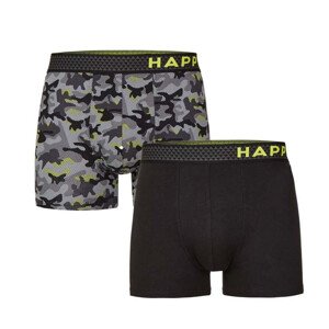 2PACK pánské boxerky Happy Shorts vícebarevné Velikost: M
