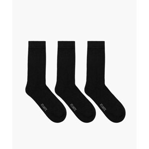 Pánské ponožky standardní délky 3Pack - černé Velikost: 43-46