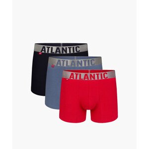 Pánské sportovní boxerky ATLANTIC 3Pack - černé/modré/červené Velikost: L
