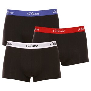 3PACK pánské boxerky S.Oliver černé Velikost: XL
