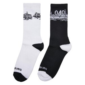 Ponožky Major City 040 2-Pack černá/bílá 43-46