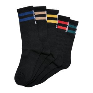 Ponožky s logem 5-balení černé 39-42