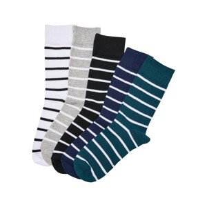 Ponožky s malými proužky 5-balení zimní barvy 43-46