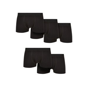 Pevné boxerky z organické bavlny 5-balení černé+černé+černé+černé+černé 4XL
