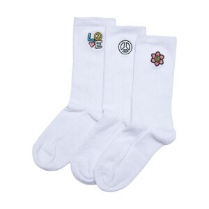 Ponožky Peace Icon Socks 3-balení bílé 43-46