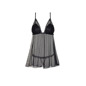 Erotická košilka Lauren chemise - BEAUTY NIGHT FASHION černá S/M