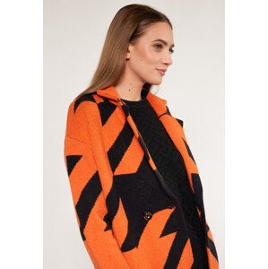 Monnari Kabáty Dlouhý kabát zapínaný na knoflík Multi Orange XL
