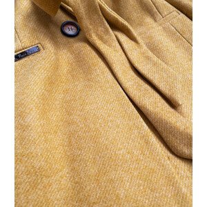 Dámský kabát s vlny  žlutý  Line model 18405255 - FPrice Velikost: XL, Barvy: Žlutá