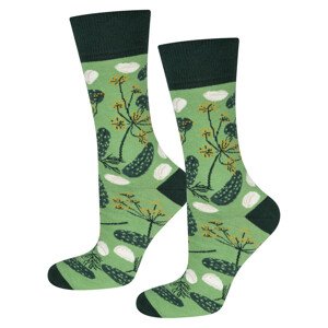 Ponožky SOXO ve sklenici - Kvašené okurky zelená 40-45