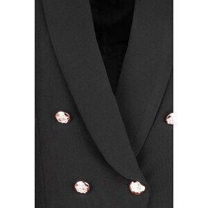 Elegantní černé dámské sako se zlatými knoflíky 480-1 XXL