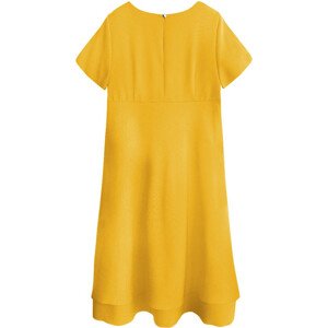 Žluté trapézové šaty model 7739813 žlutá S (36) - INPRESS