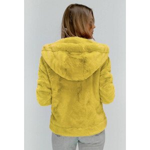 Žlutá plyšová bunda s kapucí model 7835925 žlutá S (36) - Libland