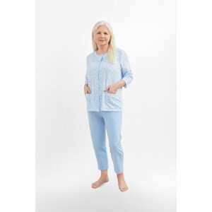 Dámské pyžamo 201 model 8282668 BIG - MARTEL Barva: modrá, Velikost: 3xl