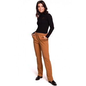 Dámské kalhoty model 8845778  karamelová S36 - BeWear