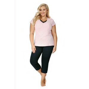 Dámské pyžamo model 14705211 3/4 PLUS - Donna Barva: Růžová, Velikost: 48