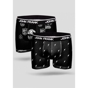 Pánské boxerky model 14918556 2PACK Černá M - John Frank