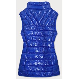 Světle modrá dámská lesklá vesta se stojáčkem model 14974992 - S'WEST Barva: Modrá, Velikost: M (38)