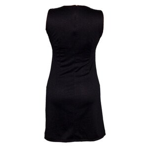 Dámské šaty teplé  zdobené středně dlouhé barevné Černá Made in model 15042342 - Donna Velikost: M