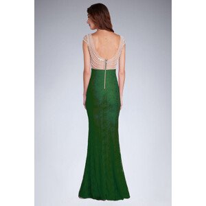 Dámské společenské šaty  s a krajkou dlouhé zelené Zelená & zelená M model 15042517 - SOKY&SOKA