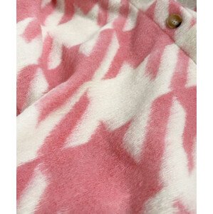 Růžový dámský kabát s vzorem růžový jedna velikost model 15051253 - MADE IN ITALY