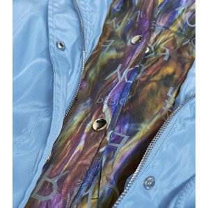 Světle dámská bunda s ozdobnou kapucí model 15084484 - ZAC&ZOE Barva: Modrá, Velikost: S (36)