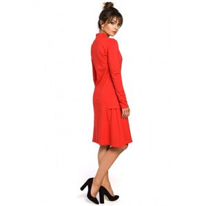model 15096801 Trapézové šaty s žebrovaným lemováním červené EU S - BE