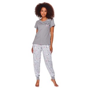 Dámské pyžamo šedé s model 15207941 - DN Nightwear Barva: šedá, Velikost: L