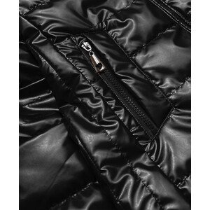 Černá lesklá prošívaná dámská bunda model 15271316 Černá XL (42) - 6&8 Fashion