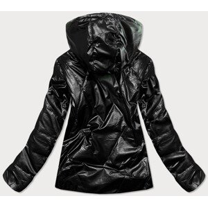 Černá dámská lesklá bunda model 15800318 černá S (36) - MHM