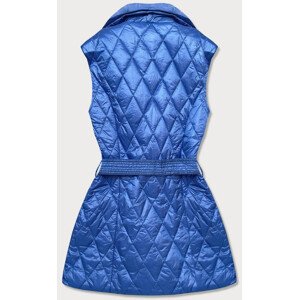 Dámská vesta v chrpové barvě s límcem model 15815157 Modrá L (40) - Ann Gissy