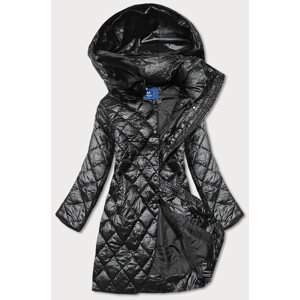 Černá dámská bunda s límcem černá S (36) model 15829746 - Ann Gissy