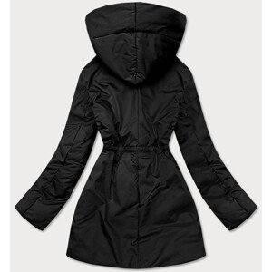 Černá dámská bunda s kapucí model 15846268 černá S (36) - Ann Gissy